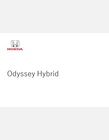 honda odyssey hybrid 2019-2020 owners manual (jdm)